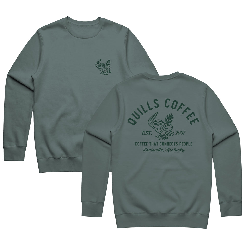 Crewneck Sweatshirt (Evergreen) - Quills Coffee