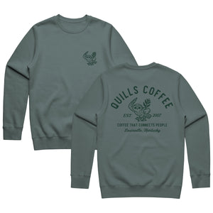 Crewneck Sweatshirt (Evergreen) - Quills Coffee