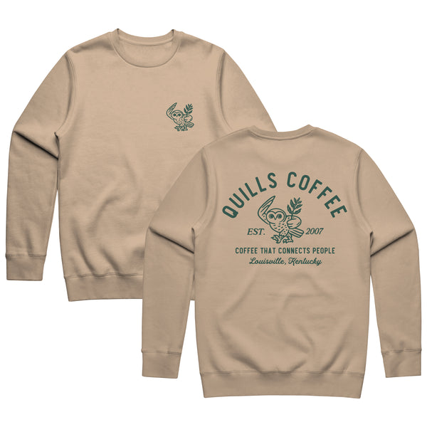 Crewneck Sweatshirt (Sandstone) - Quills Coffee