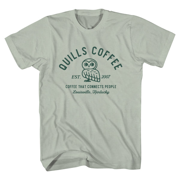 Owl Tee in Pastel Green - Quills Coffee