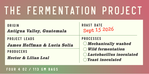 [PREORDER] James Hoffmann & Lucia Solis - Fermentation Project Tasting Set